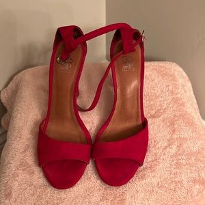 Barney’s New York Co-op Red Suede Sandals Sz 38